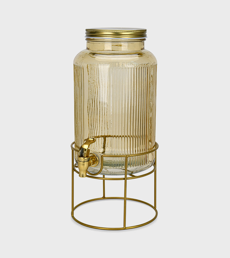 Fissman Beverage Dispenser 5800 Ml With Stand - Glass