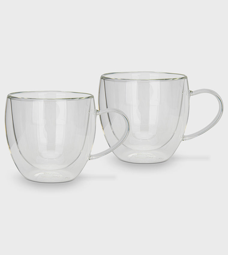 Fissman Cup Set 2Pcs Double Wall Glass Borosilicate - 150 Ml
