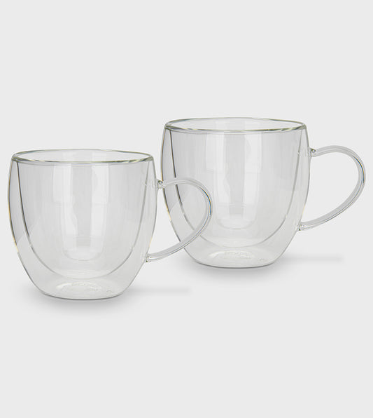 Fissman Cup Set 2Pcs Double Wall Glass Borosilicate - 150 Ml