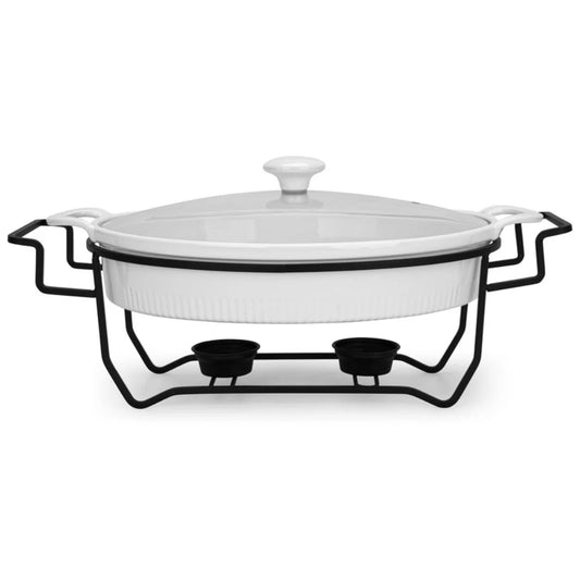 Fissman Oval Chafing Dish With Glass Lid