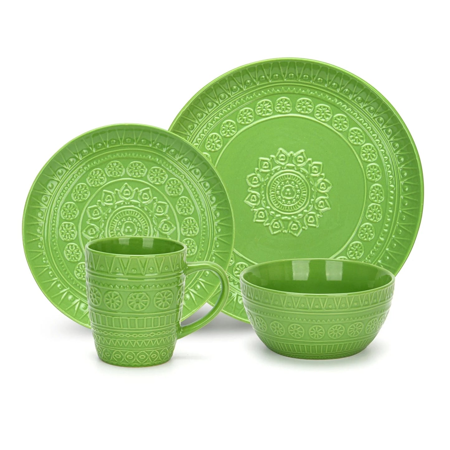 Fissman Set 16 Pcs Motif Green - Ceramic