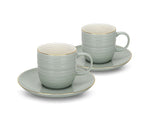 Fissman Set Of 2 Cups Firmina Green With Saucers - 180 Ml