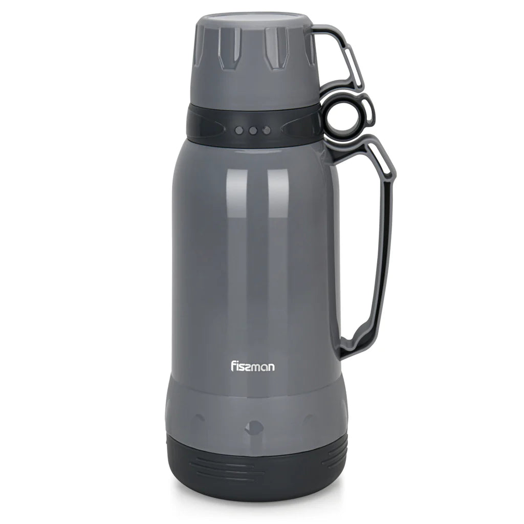 Fissman Vacuum Bottle 1800 Ml Dark Grey (Plastic Case With Cup)