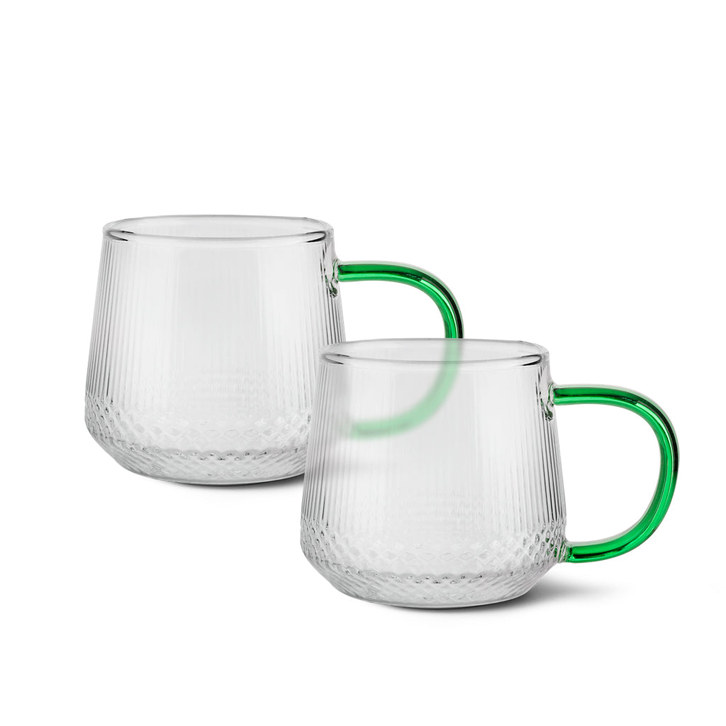 Fissman Cup Set 2Pcs Heat Resistant Glass - 320Ml