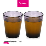Fissman Tumbler Glass Set 2Pcs 330Ml - Solid Glass