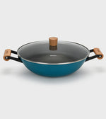 Fissman Wok SEAGREEN 32x9.2cm/5L with Glass Lid