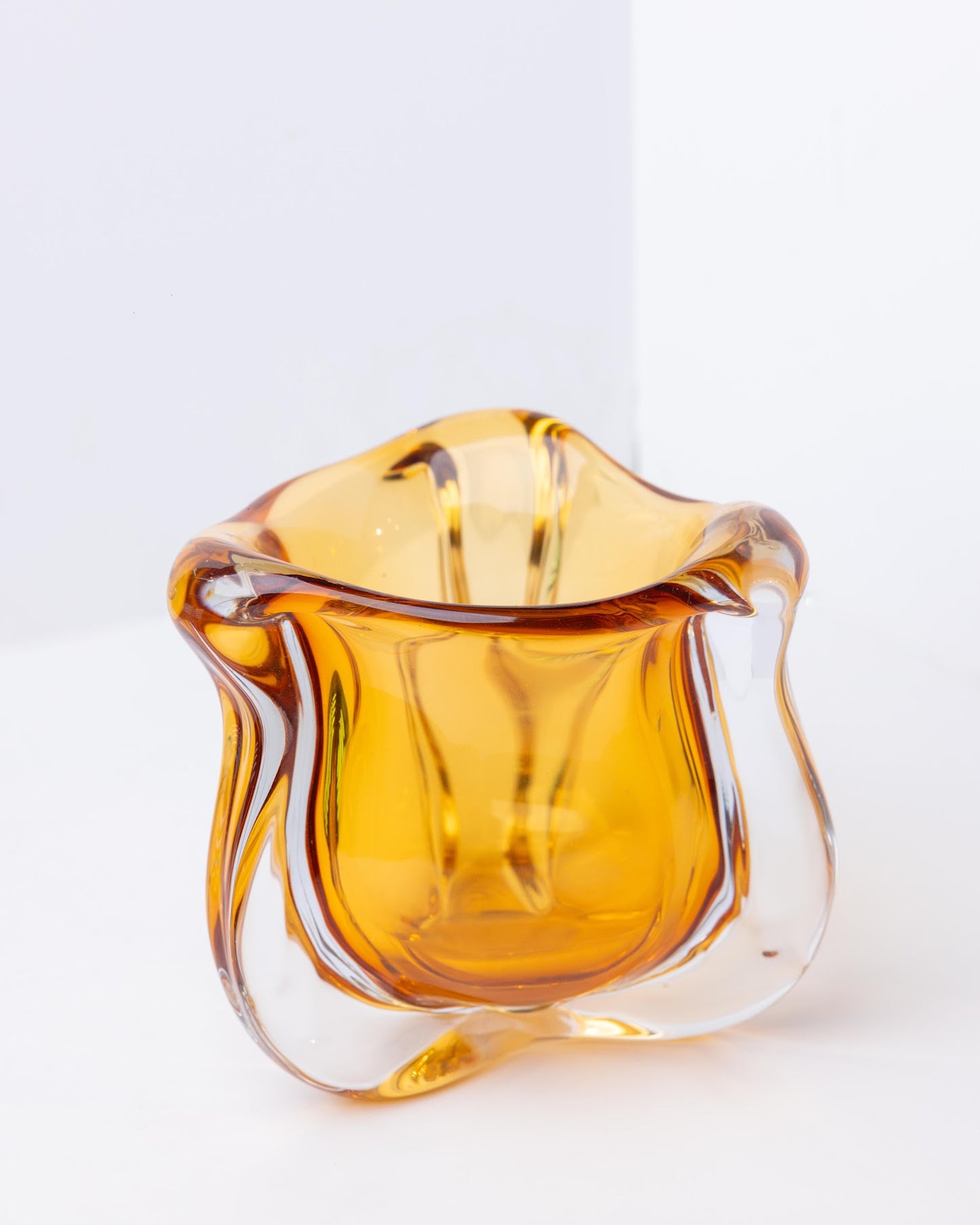 Golden Glow Murano Vase - 15X14Cm