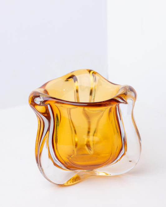 Golden Glow Murano Vase - 15X14Cm