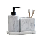 Marble 3 Pcs Bath Set White
