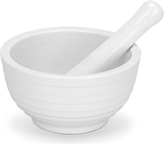 Mortar 12X6.5 Cm And Pestle Porcelain