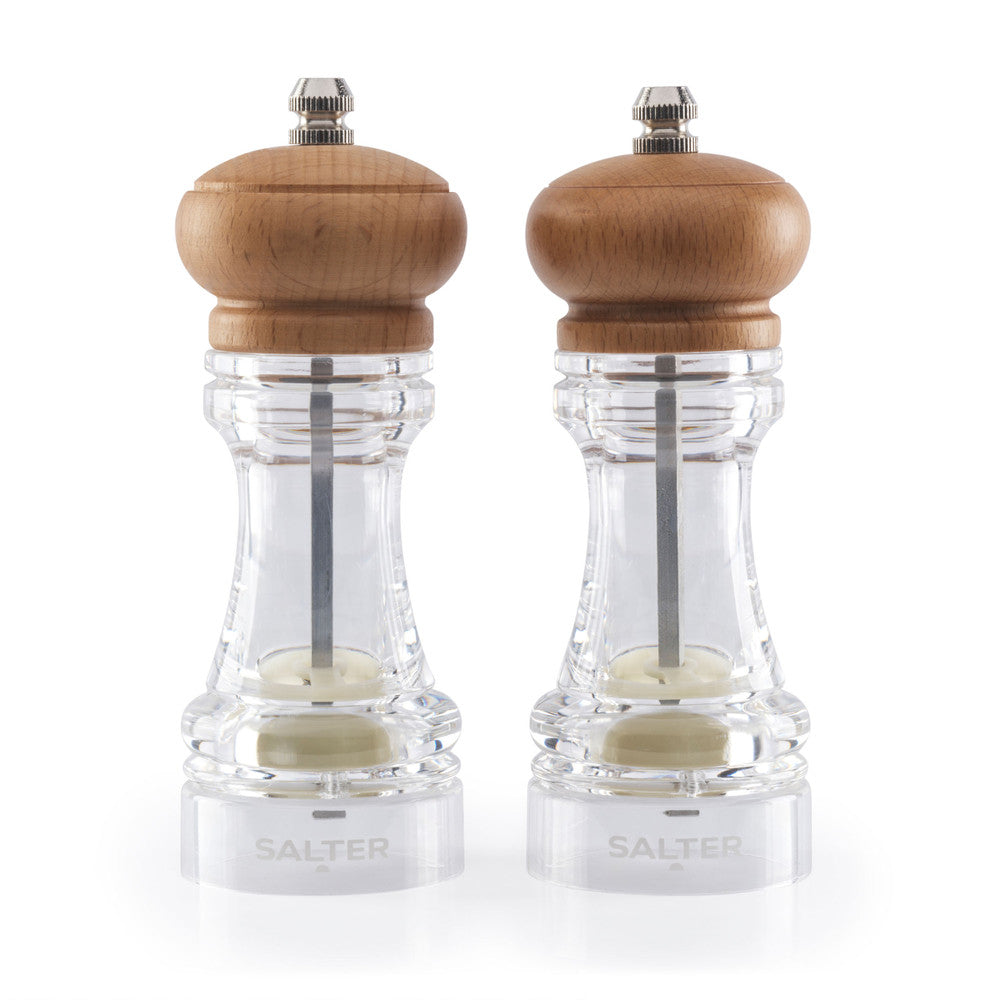 Salter Beech Salt & Pepper Wood Mill Set