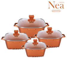 Professional Nea Square Stockpot - Set 4Pc
