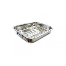 Stainless Steel Lasagna Tray With Grill - 35Cm