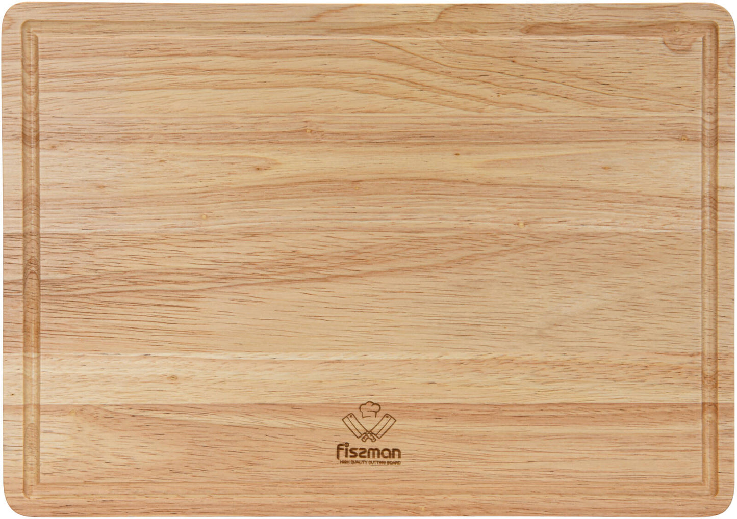 FISSMAN RUBBER WOOD CUTTING BOARD 38X27X1.5CM
