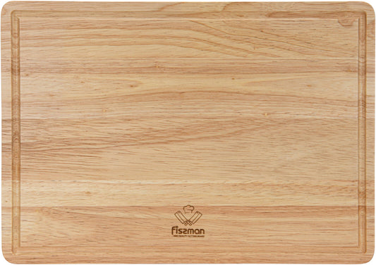 FISSMAN RUBBER WOOD CUTTING BOARD 38X27X1.5CM